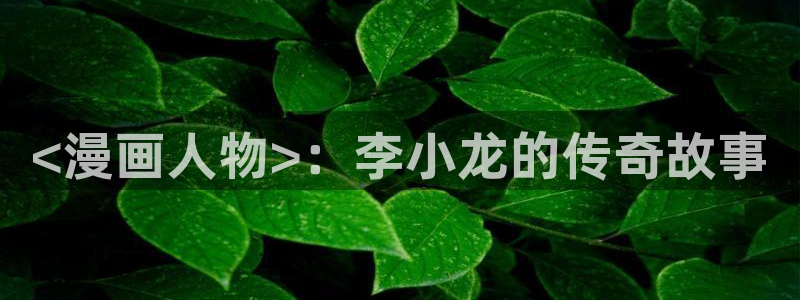 美丽新世界51漫画画无删减版：<漫画人物>：李小龙的传奇故事